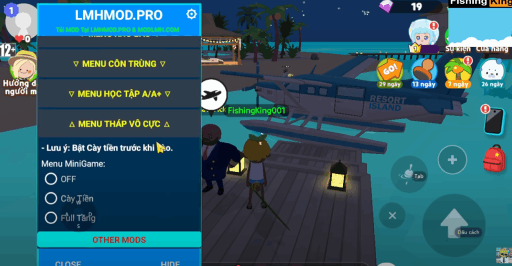 Hình ảnh Play Together Hack MOD APK Menu VIP, Auto Câu Cá, Hơn 30+ Tính Năng